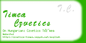 timea czvetics business card
